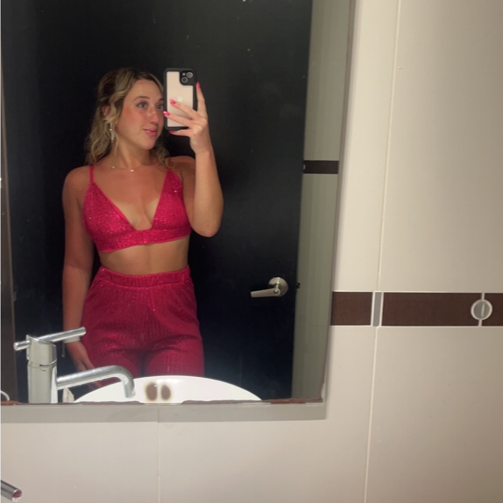 Sparkly Pink Two Piece